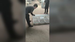 Κλουβιά αποθήκευσης βαρέως τύπου πτυσσόμενα συρμάτινα πλέγματα για αποθήκες
