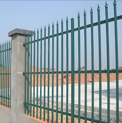 European Picket Top Steel Garden Tubular Fence Panels