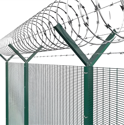 Clearvu 358 Anti-Climb Security Fence Panel with 1.8m Height and 4mm Galvanized Wire Mesh for Clear View