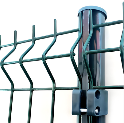 Διακοσμητικό RAL6005 PVC επικαλυμμένο 6FT High V Mesh Security Fence Panel 50x200mm Τρύπα 3D Curved Garden Perimeter System