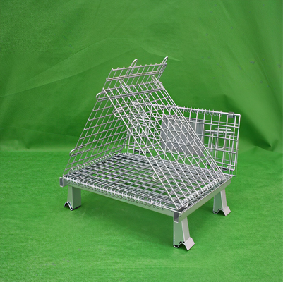 Anti-Rust Fold Down Wire Storage Cage with 50x100mm Mesh Opening Wire Mesh Storage Cage
